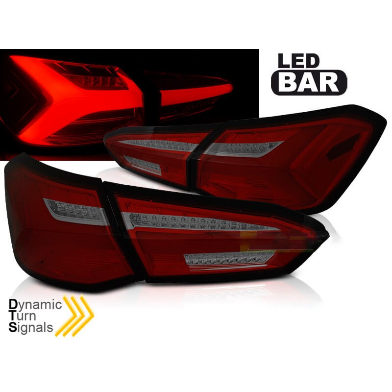 2x Feux arrières Rouge fumés Ford Focus 4 (18-21)
