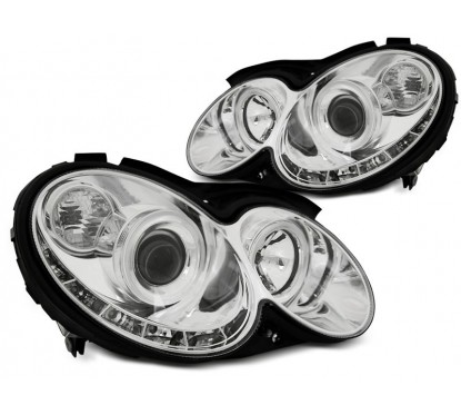 2x Phares avant chrome Mercedes CLK W209 (03-10)