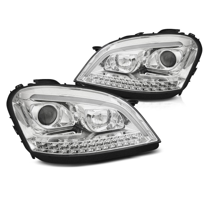 2x Phares avant chrome Mercedes ML W164 (05-07) clignotants dynamiques