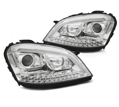 2x Phares avant chrome Mercedes ML W164 (05-07) clignotants dynamiques