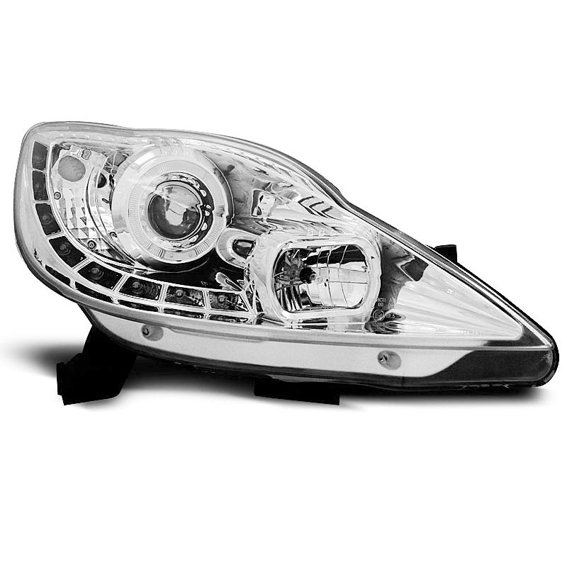 2x Phares avant Angel Eyes adaptable sur Peugeot 107 (05-11)