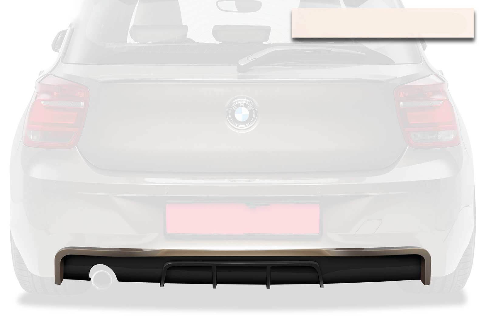Diffuseur Arrière M Performance Noir Pour BMW Série 1 F20 F21 Phase 2 (à Partir De 03/2015)
