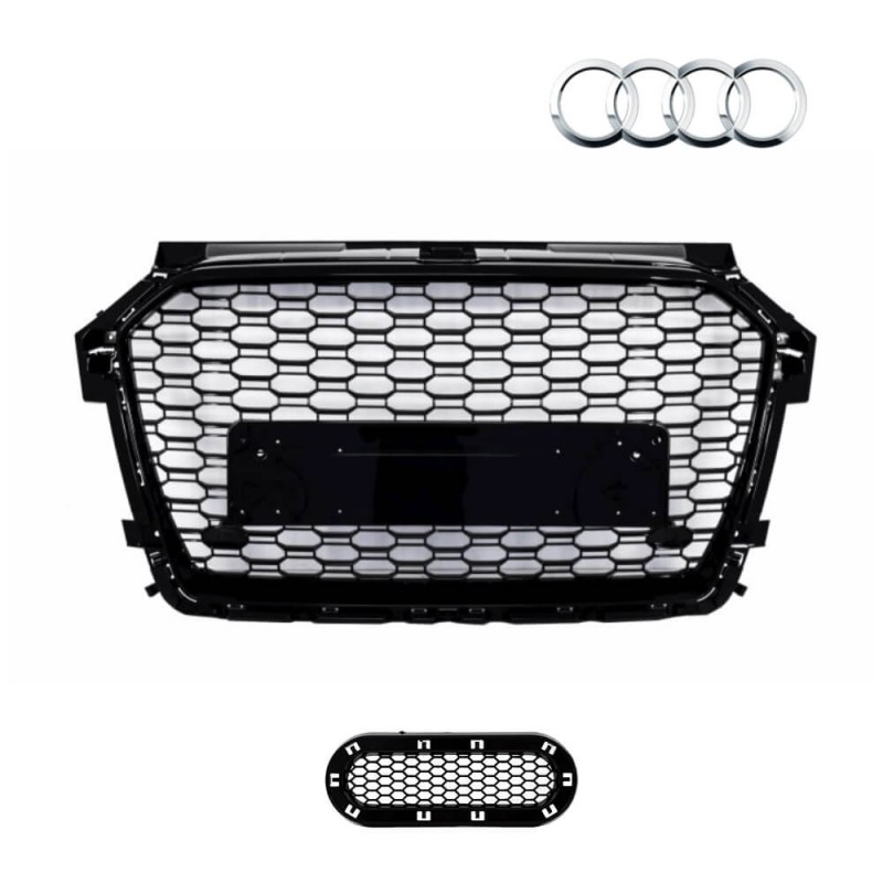 Calandre Audi A1 Facelift Look RS1 Noir brillant (15-18)