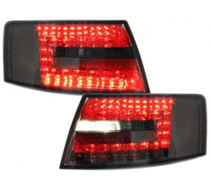 2x Feux arrieres Audi A6 C6 4F LED Fume 04-08
