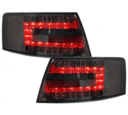 2x Feux arrieres Audi A6 C6 4F LED Fume 04-08