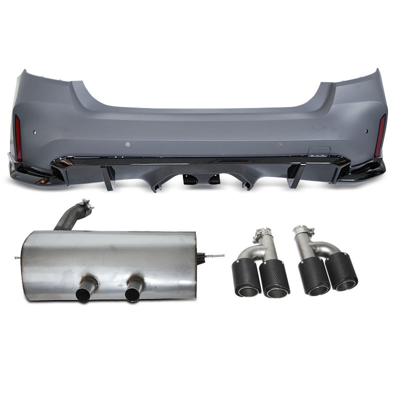 Pare Choc arrière + échappements pour BMW Série 3 F30 Look M3 (11-18)