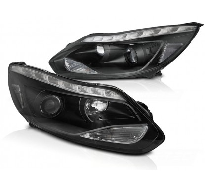2x Phares noir Ford Focus MK3 (10-14) à LED