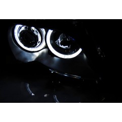 2x Phares avants BMW Serie 3 E46 Angel Eyes LED (01-05)