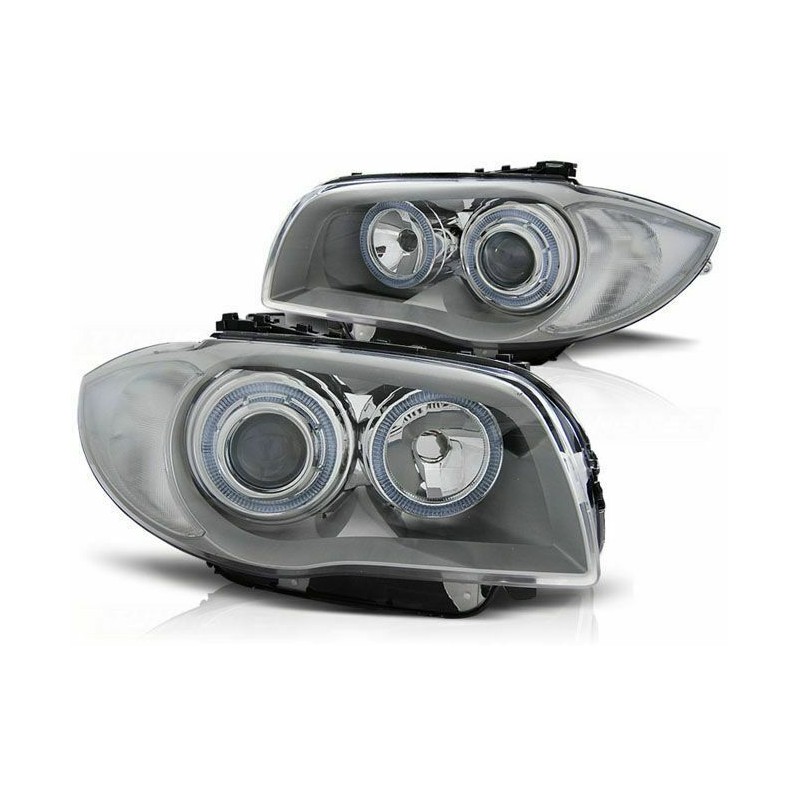 2x Phares avants chrome BMW Série 1 E81 E82 E87 E88  (04-11)