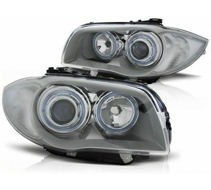 2x Phares avants chrome BMW Série 1 E81 E82 E87 E88  (04-11)