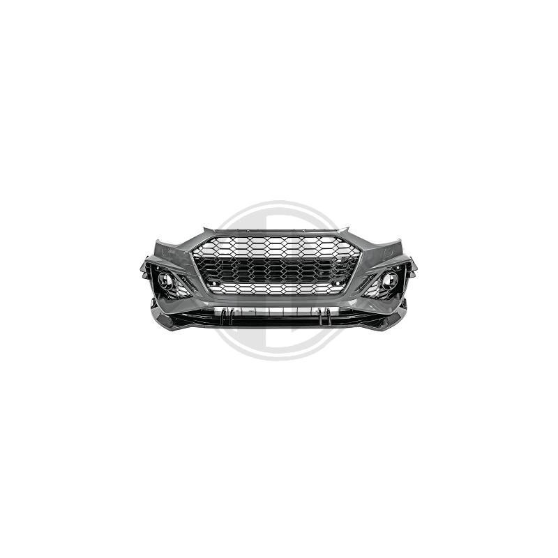 Pare choc avant + calandre noir brillant Audi A4 B9 (19+) Look RS4