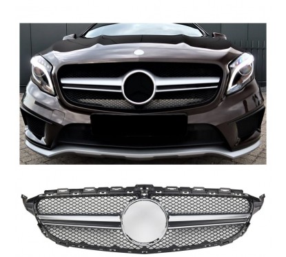 Calandre Mercedes GLA X156 45 AMG Look Silver (13-16)