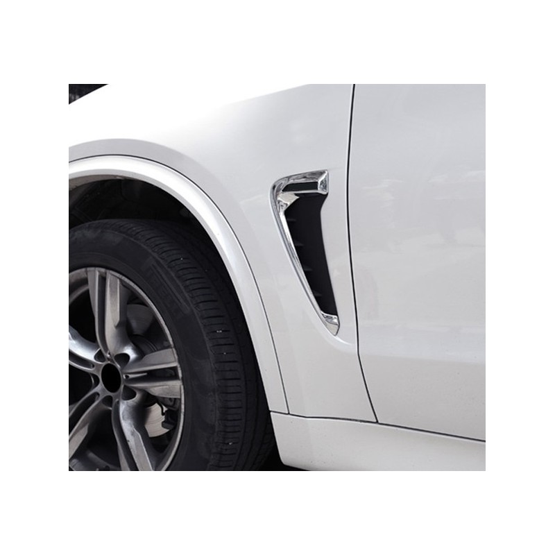 2x Rajouts de prises d'air latérales noirs et chrome BMW X5 F15(14-17)