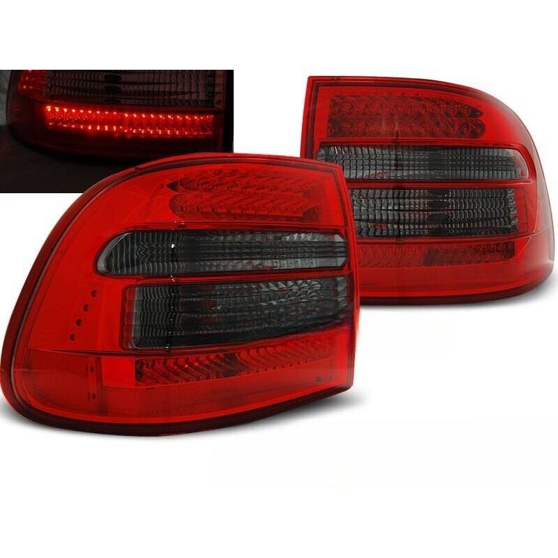 2x Feux arrières LED rouge fumés Porsche Cayenne (02-06)