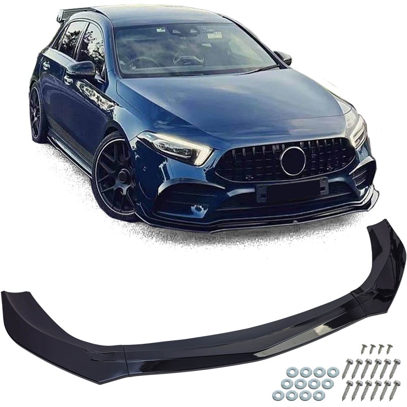 Rajout de pare choc avant noir brillant Mercedes Classe A W177 (18+) V4