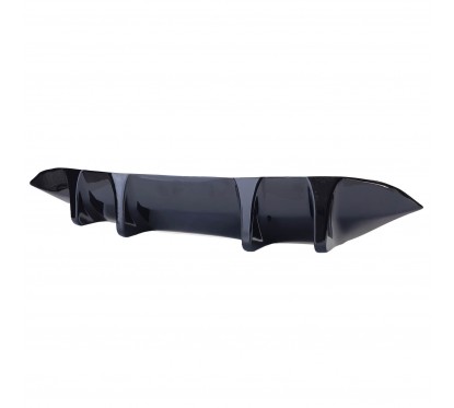 Rajout de Diffuseur arrière noir brillant Mercedes Classe C W205 S205 Look C63 (avec Pack AMG) 18-21