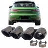 2x Embouts d'échappements Noir Porsche Macan 2.0 (18+)