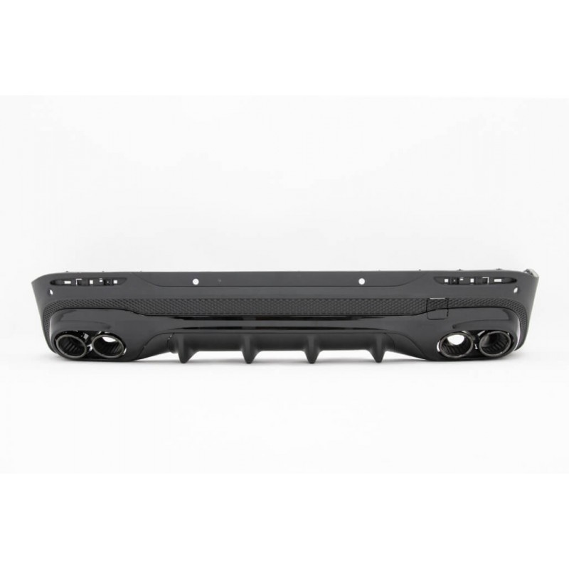 Diffuseur et échappements noir Mercedes GLB X247 (19-23) Look 45 AMG
