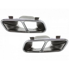 2x Embouts d'echappement Chrome Mercedes Classe A W176 et CLA C117 (12-19)