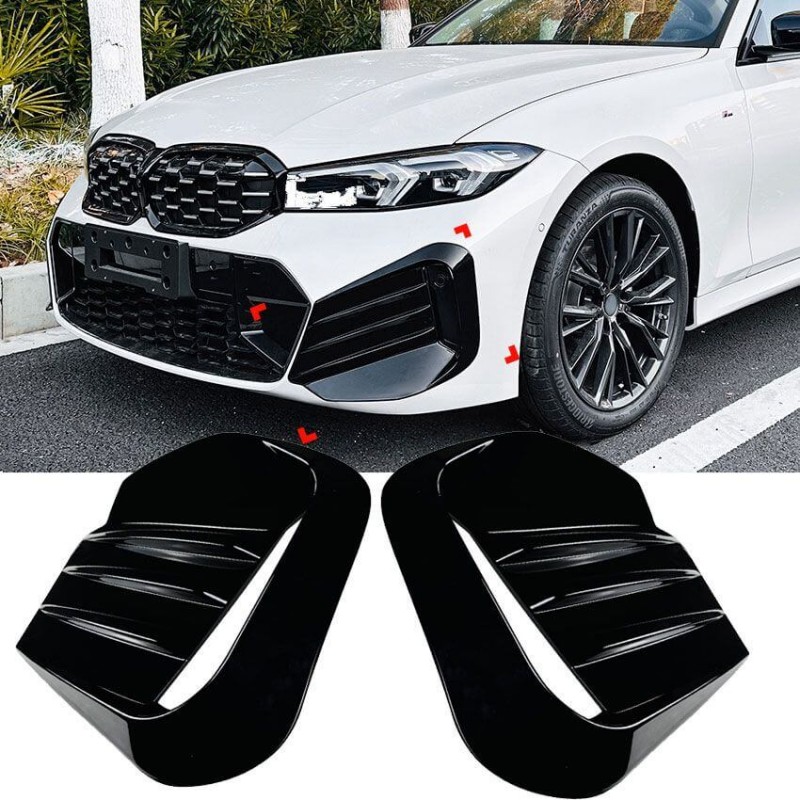2x grilles anti brouillard noir brillant BMW Série 3 G20 G21 LCI (22+)