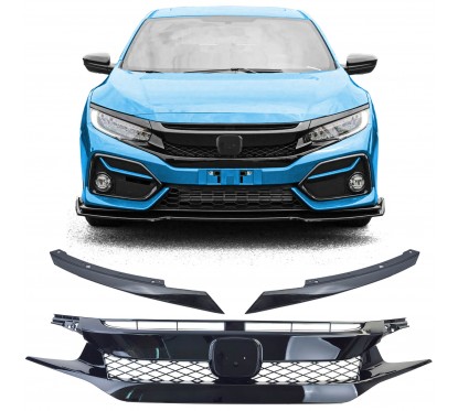 Calandre Noir brillant Honda Civic (16-20) Look TR Performance