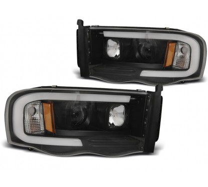 2x Phares avant Dodge Ram LED tube (02-06)