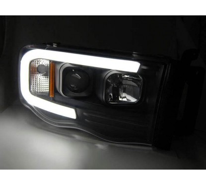 2x Phares avant Dodge Ram LED tube (02-06)