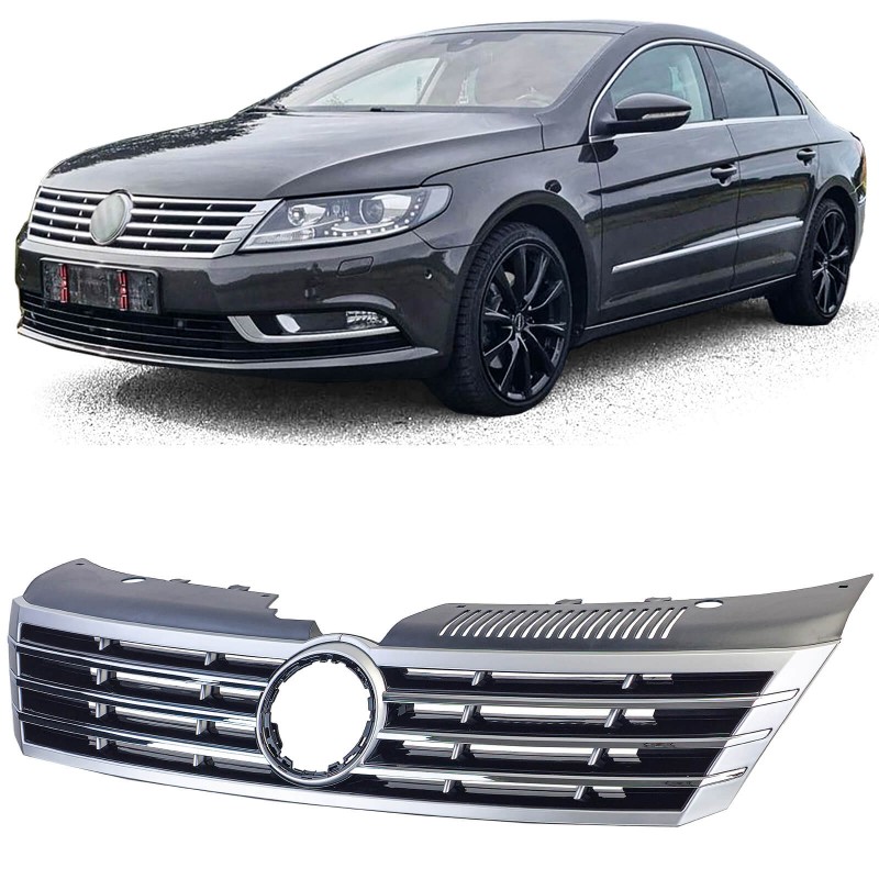 Grille de calandre noir et chrome adaptable sur Volkswagen Passat CC (12-17)