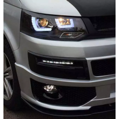 2x grilles de pare choc à LED adaptable sur Vw Transporter T5 (10-15)