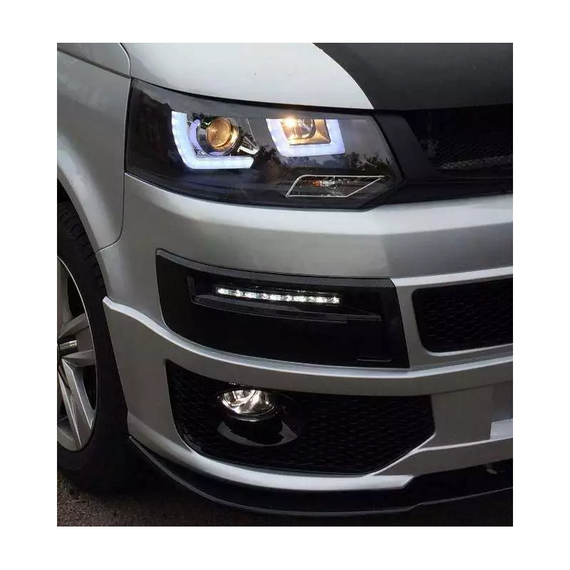 2x grilles de pare choc à LED adaptable sur Vw Transporter T5 (10-15)