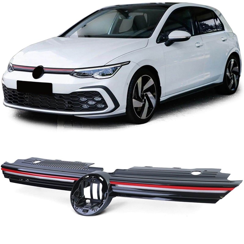 Calandre avec LED Vw Golf 8 (19+) Look GTI