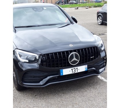 Calandre Mercedes GLC Facelift Panamericana AVEC PACK AMG noir brillant (19-23)