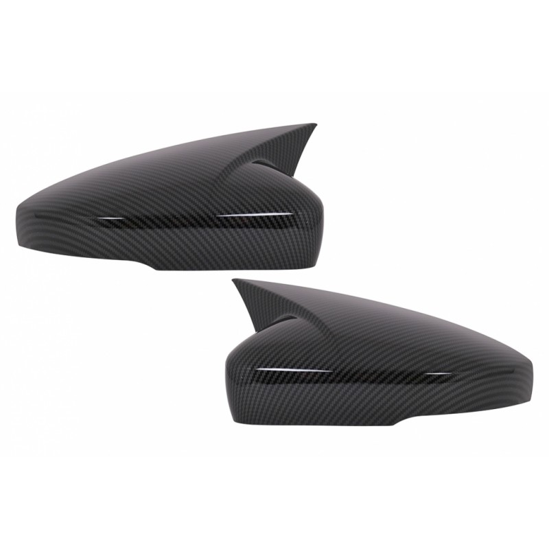 2x Coques rétroviseur look carbone adaptable sur VW Polo (17-20)