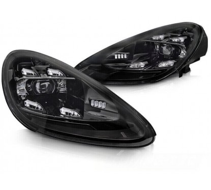 2x Phares Full LED adaptables sur Porsche Cayenne (10-14) Look Facelift