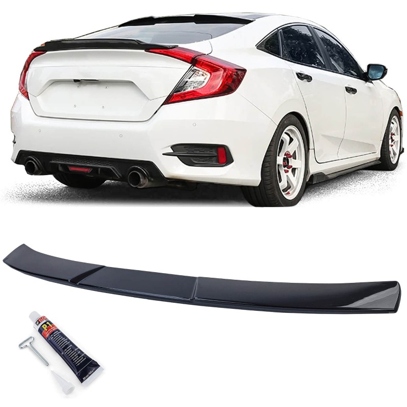 Becquet supérieur noir brillant Honda Civic (16-20) Look Sport RS