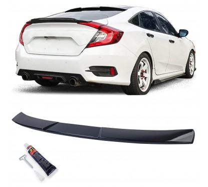 Becquet supérieur noir brillant Honda Civic (16-20) Look Sport RS