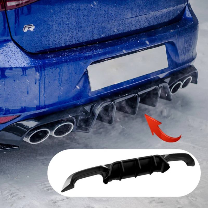 Diffuseur arrière adaptable sur Vw Golf 7 R (12-16)