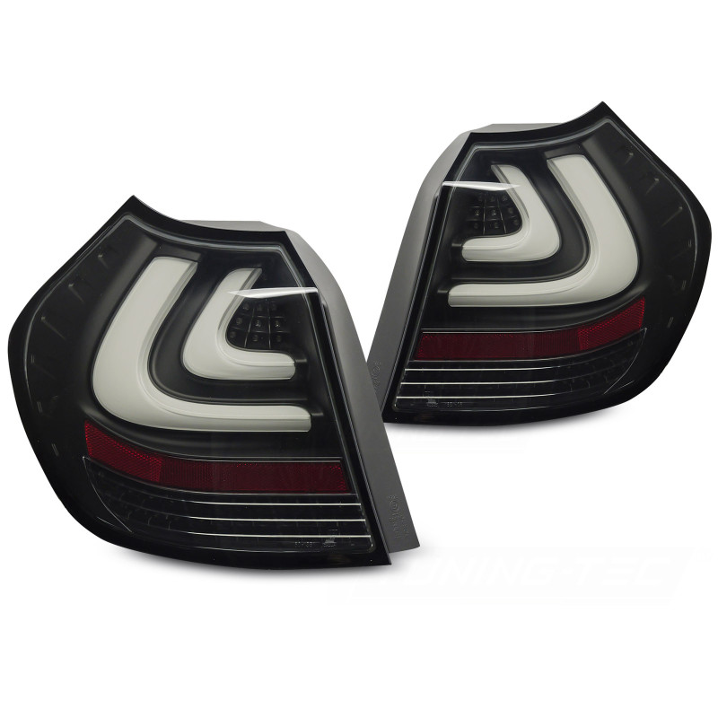 2x Feux arrières LED Tube BMW Série 1 E87 fumés (04-07)
