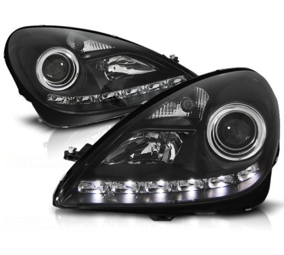 2x Phares avant Mercedes SLK R171 (04-11) modèle Noir
