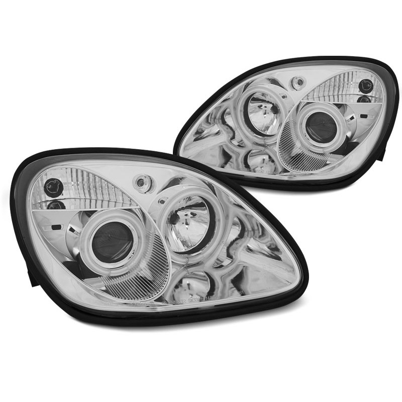 2x Phares avant avec Angel Eyes Mercedes SLK R170 (96-04)