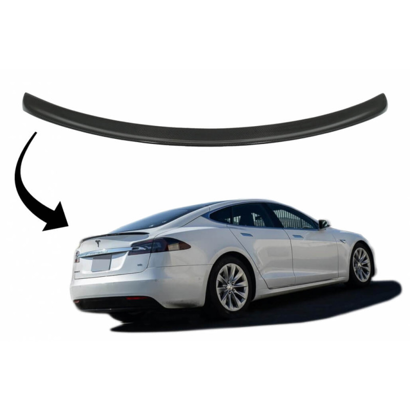 Becquet carbone véritable Tesla Model S (12-17)