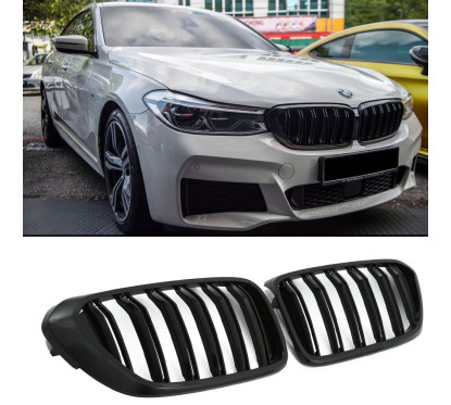 2x Grilles de calandre noire brillant BMW Série 6 G32 Gran Turismo (17-20) M Performance