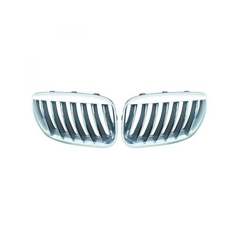 2x Grilles de Calandre BMW E53 X5 Ph 2 Chrome/Gris (03-07) 2x Grilles de Calandre BMW E53 X5 Ph 2 Chrome/Gris (03-07)