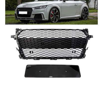 Calandre Audi TT 8S Nid d'abeille Noir Brillant (14-18)