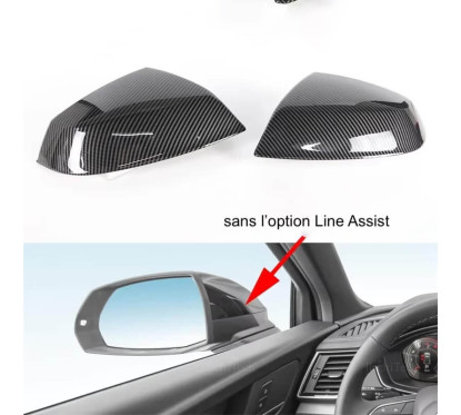 2x Coques rétroviseurs Carbone Audi Q5 et Q7 (16-24)