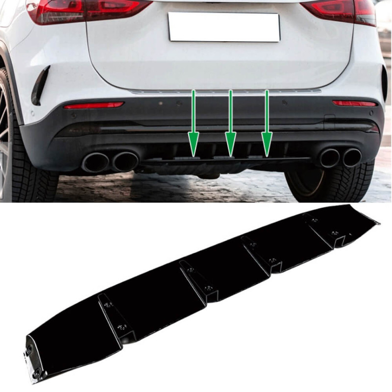Rajout de diffuseur Noir brillant Mercedes GLA H247 (20+)