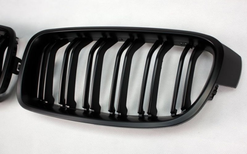 Calandre Avant Noire Mat Pour BMW Série 3 F30/F31 (2012-2018) – Style Kidney Grille, ABS, Installation Clip