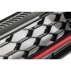 Calandre adaptable sur Golf VII GTI Design (12-17) liseré rouge