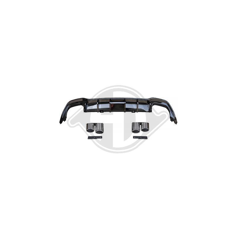 Diffuseur arrière + échappements Vw Golf 8 (19-24) Look R