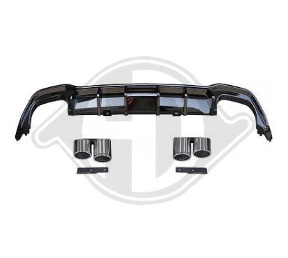 Diffuseur arrière + échappements Vw Golf 8 (19-24) Look R